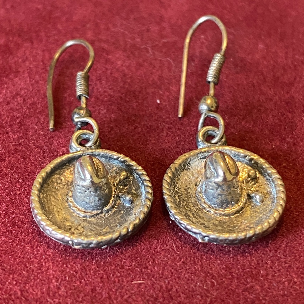 Mexican Sombrero Hat Earrings.